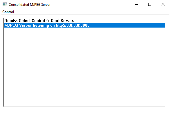 Consolidated MJPEG Server Interface