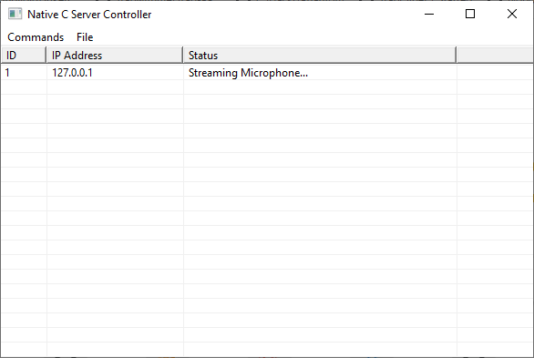 Microphone Streaming Status